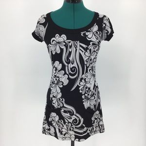 Ripe Black & White Patterned Tunic with Pockets, S